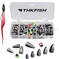 Los mejores  - THKFISH Kit de señuelos de Pesca-Texas Rig-Carolina Rig-Ganchos Compensados-Bobber Stopper-Granos de la Pesca-Sinkers de…